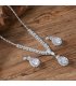 SET737 - Simple Diamond Necklace Set